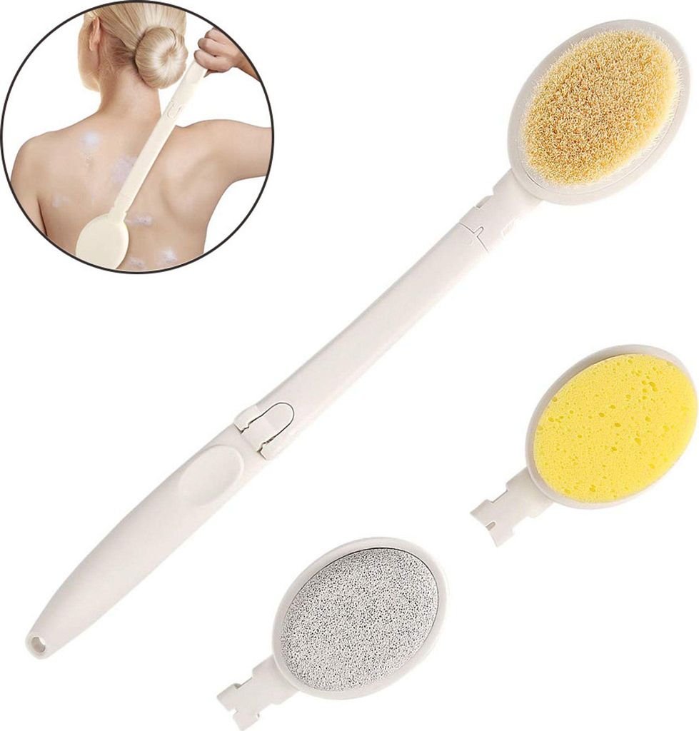 Eincremehilfe für Rücken, Rückencremer mit Langem Stiel Rückeneincremhilfe 3 Austauschbaren Köpfe Lotion Applikator