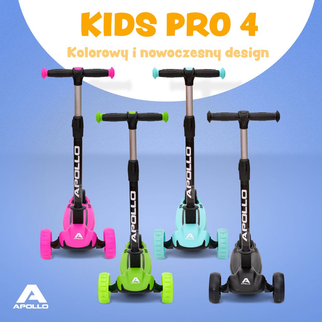 Apollo Hulajnoga dla dzieci "KidsPro4" składana hulajnoga Zdjęcie produktu 6