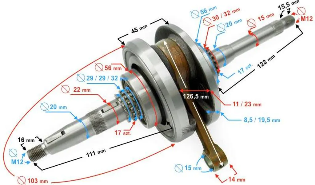 Vilebrequin pour scooter B-Max 50cc - Pièce moteur haute performance