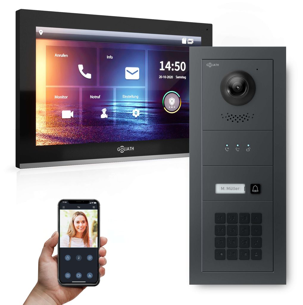 GOLIATH PRO IP Gegensprechanlage | Anthrazit | 1-Fam | 10" Produktbild 