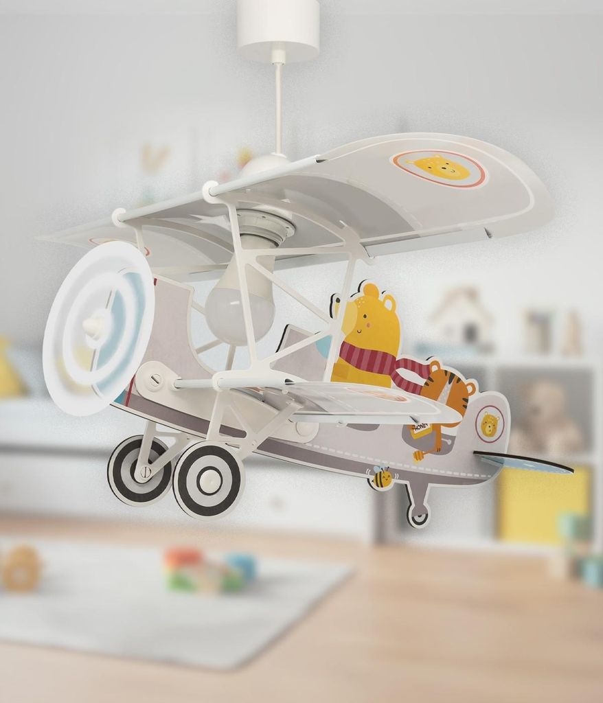 Lustre et lampe suspension enfant avion ours Petit Teddy Image du produit 