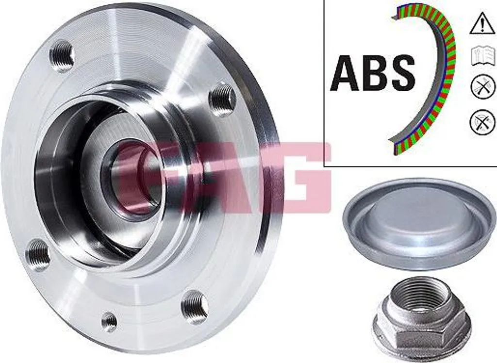 Roulement de roue arrière compatible C4 et 307 - Kit FAG 713 6308 20 OE