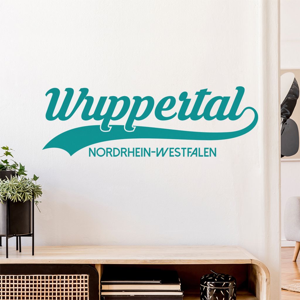 Wuppertal Nordrhein-Westfalen Wandtattoo Wandaufkleber Wall Sticker - Dekoration, Küche, Wohnzimmer, Schlafzimmer, Badezimmer