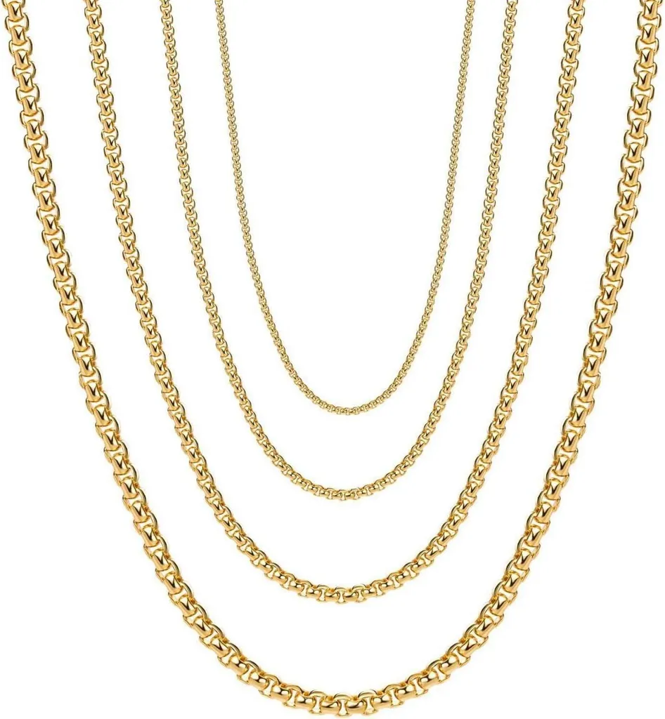 Collier Anti-Allergie en Acier Inoxydable Argenté Maille Vénitienne