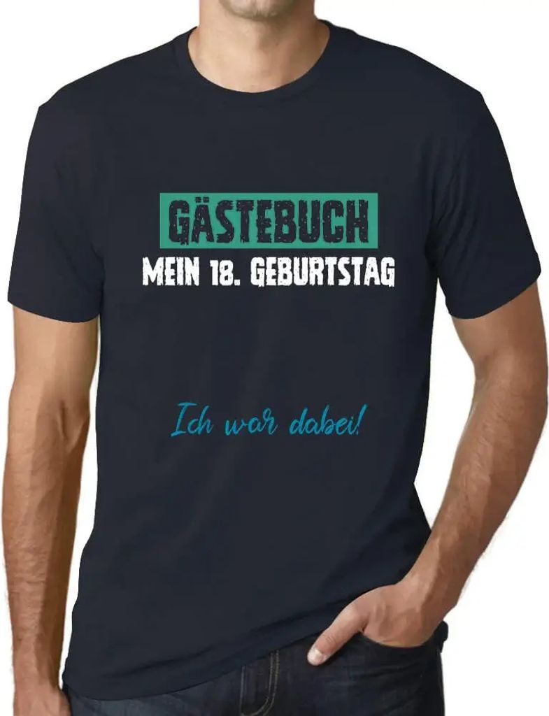 Herren Grafik T-Shirt 18 18 Jahre Mann Geschenk 18. Geburtstag Jahrestag 18 Jahre Jubiläum 18 Jährige Mann Jahrgang 2006 Kurzarm Lustige Druck