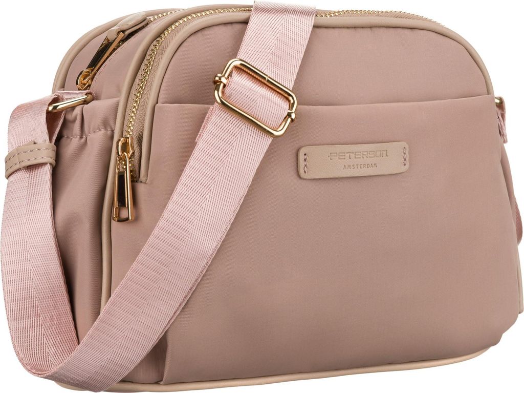 Rosa Handtasche 19x26x13 cm Schultertasche Umhängetasche Reißverschluss Magnetclip