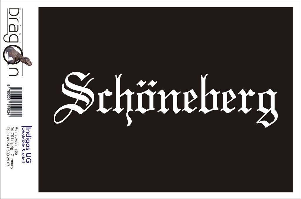 Aufkleber / Autoaufkleber - JDM / Die cut / Auto / OEM - Stadt Schöneberg - 200x50mm schwarz - Heckscheibe / Heckscheibenaufkleber
