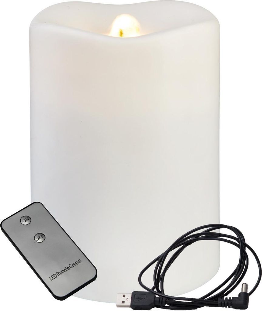 LED Stumpenkerze ,Water Candle', mit Springbrunnen, Produktbild 