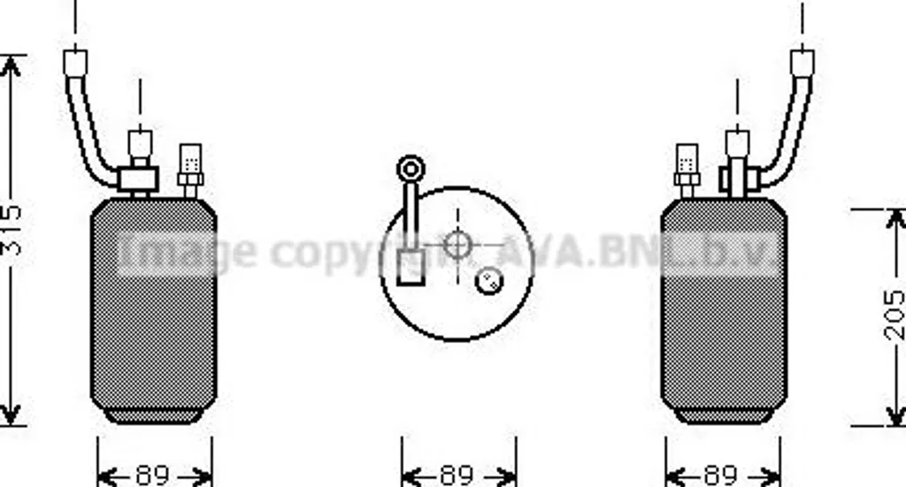 Filtre déshydrateur climatisation AVA FDD274 compatible Ford Mondeo