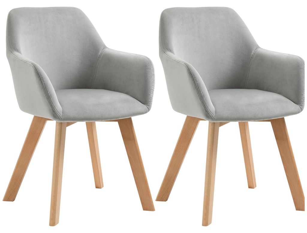 HOMCOM Eetkamerstoelen, set van 2, keukenstoel met Productafbeelding 