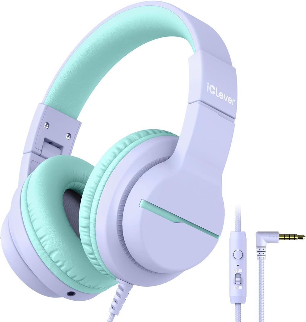 Over-Ear-Kopfhörer Kinderkopfhörer mit Kabel 85dBA Sichere Lautstärke Stereo-Sound Over Ear Kopfhörer mit Hi-Fi Klang, 3,5mm kabelgebundene, Fa...