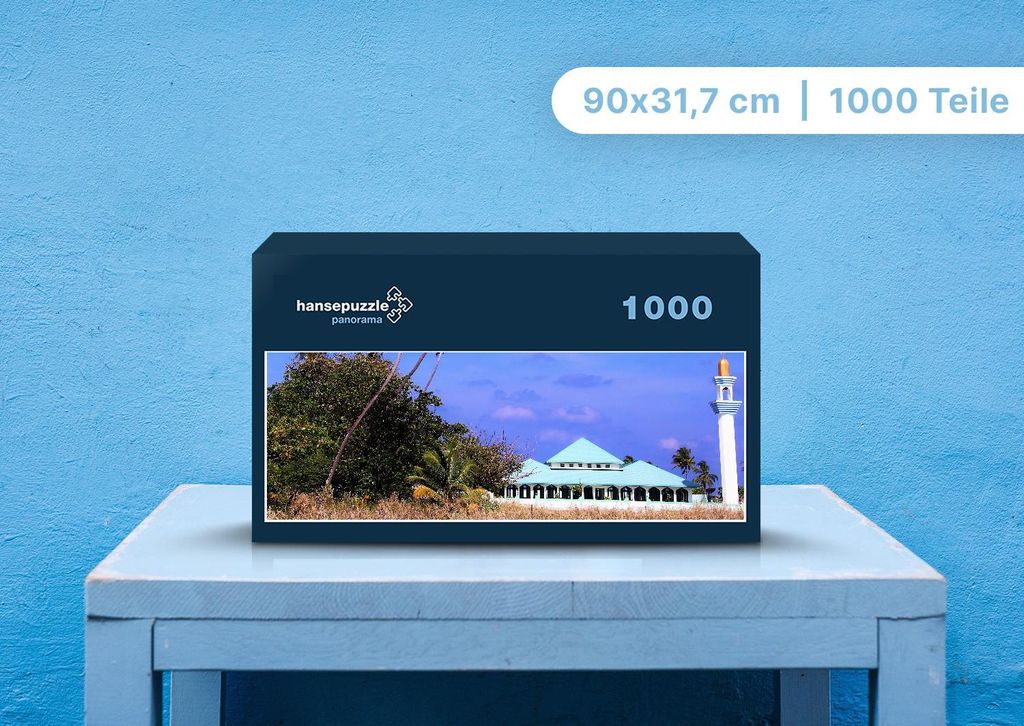 hansepuzzle 99418 - Palmen Puzzle, 1050 Teile, Natur, 60,0 x 46,0cm mit hochwertiger Aufbewahrung, Kartonbox und wiederverschließbarem Beutel
