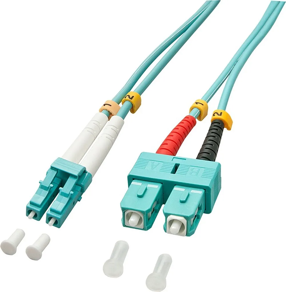 Cavo Fibra Ottica Lindy OM3 LC-SC 15m | Patch Multimodale 50/125 Duplex