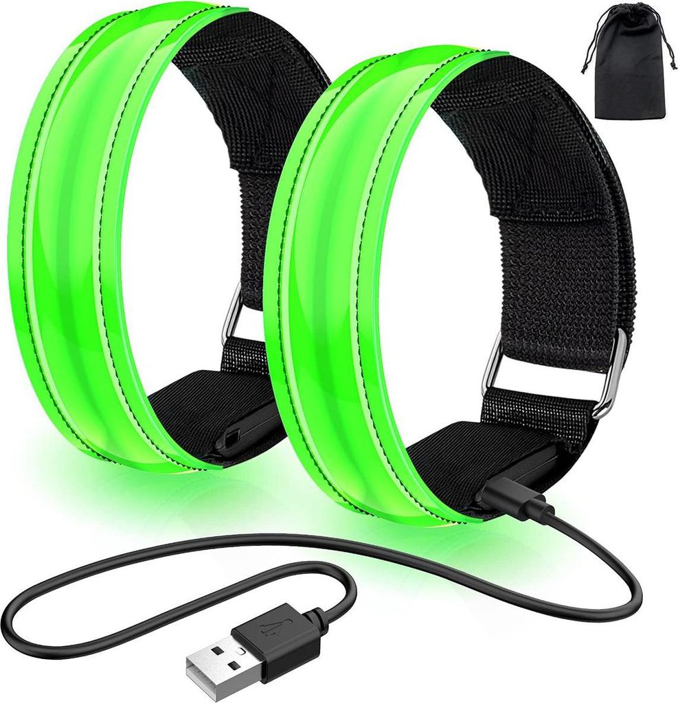 USB wiederaufladbar, 7 Farben, 3 Leuchtmodi, reflektierend Produktbild 