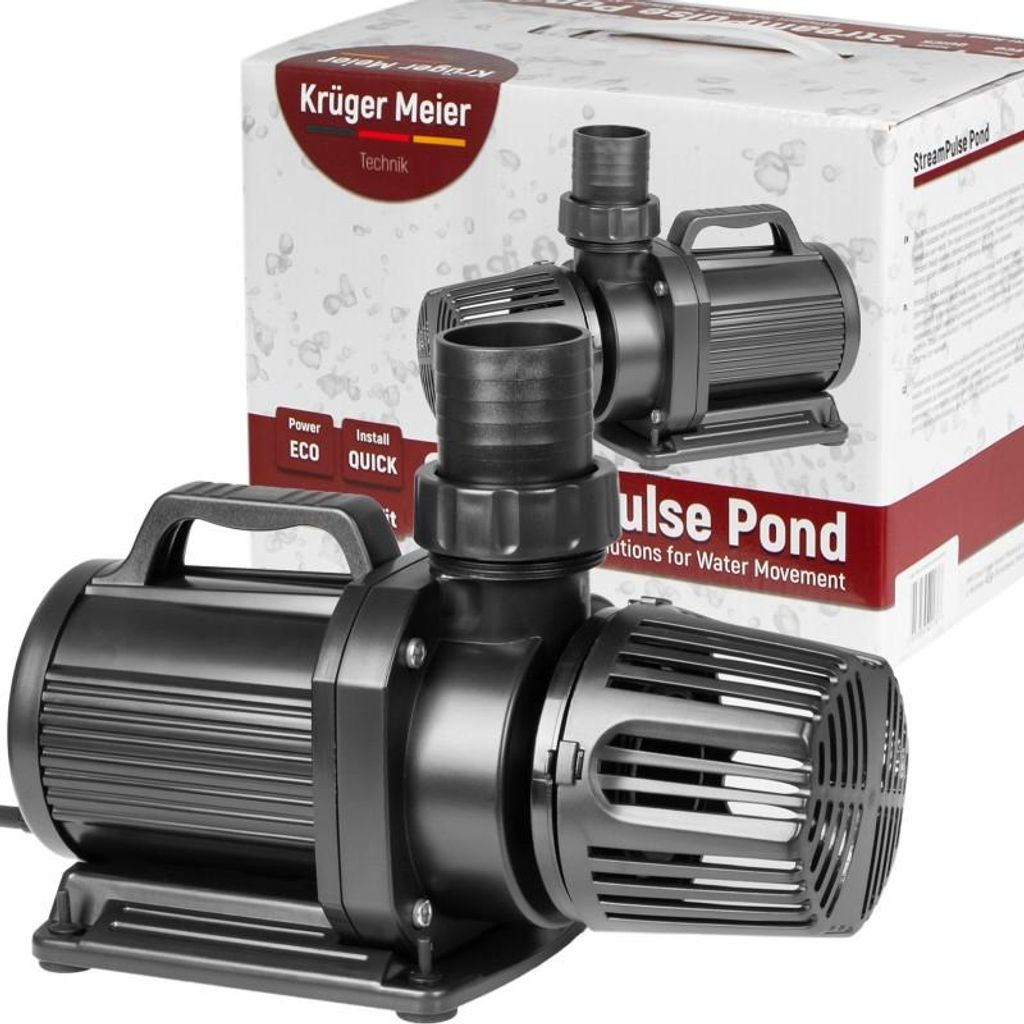 Kruger Meier StreamPulse Teich - Wasserpumpe für Gartenteich 15000l/h