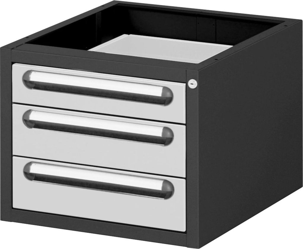 STIER Unterschrank Container Premium mit 3 Schubladen BxTxH 480x600x395 mm