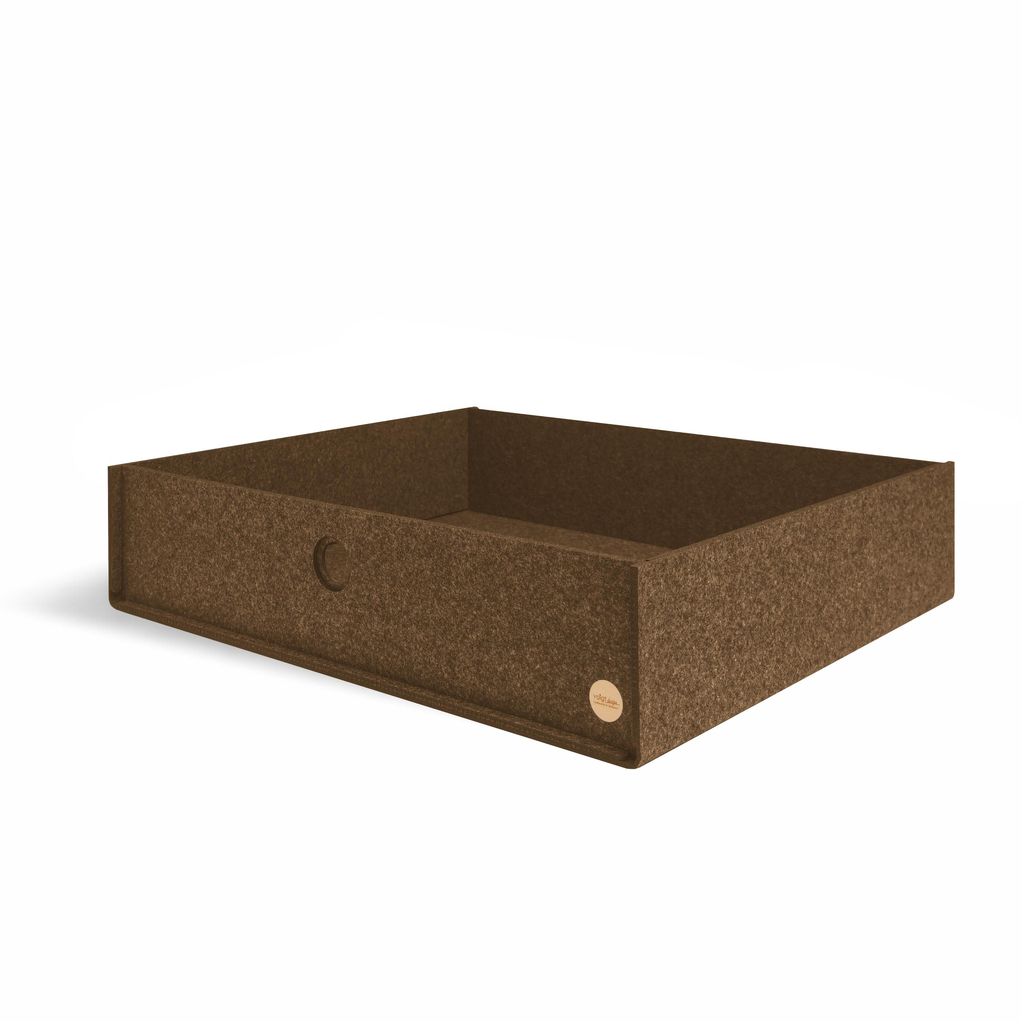 Aufbewahrungsbox CARGA Filz 46,5 x 55 x 12 cm ohne Deckel in hellbraun meliert