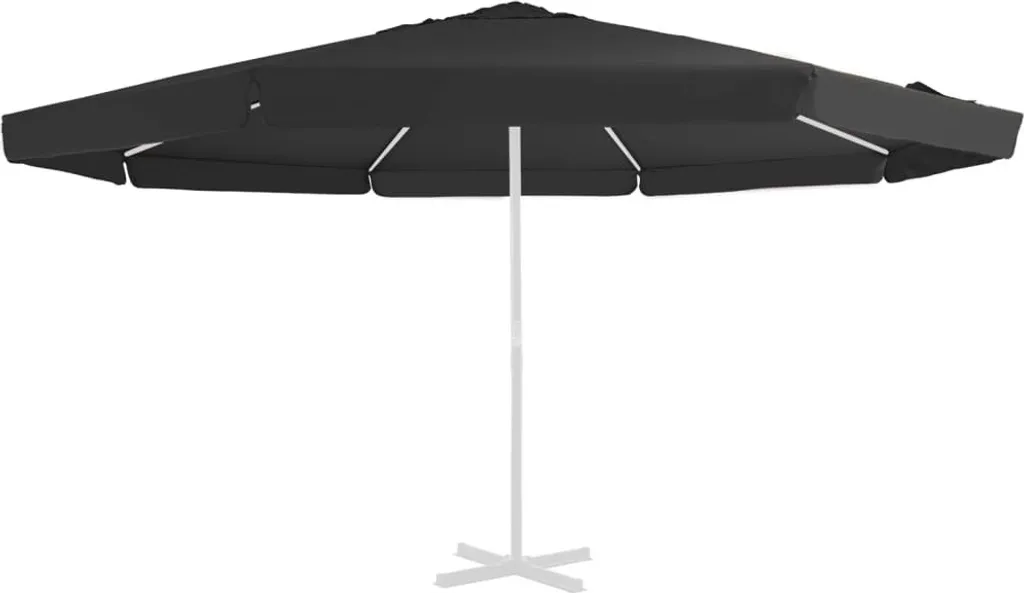 Housse de rechange parasol 515 cm noir - Finie la toile décolorée