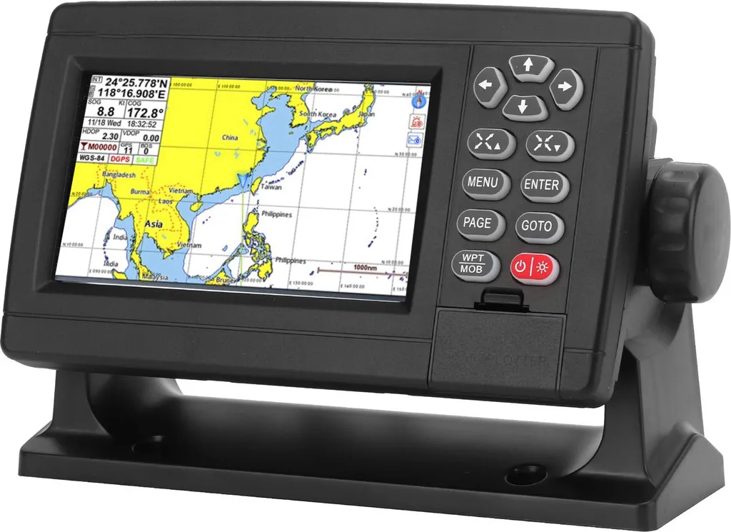 GPS marin Écran Rétroéclairé LED 5 Pouces Localisateur Étanche IP64