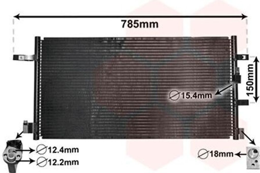 VAN WEZEL 03005360 - OE 8T0 260 403 C Klimakondensator für Q5 (8R), A5 (8F), A4 (8K)