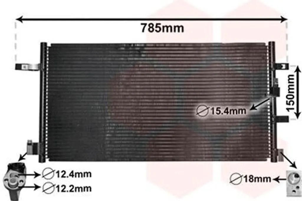 Condenseur Audi A4 Avant B8 8K5 - Van Wezel 03005360 | Radiateur Clim