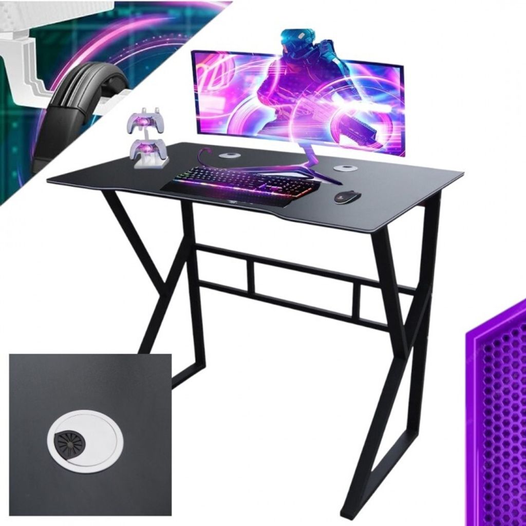 Gaming-Computertisch GAMER STL20CZ 100x60 cm schwarz