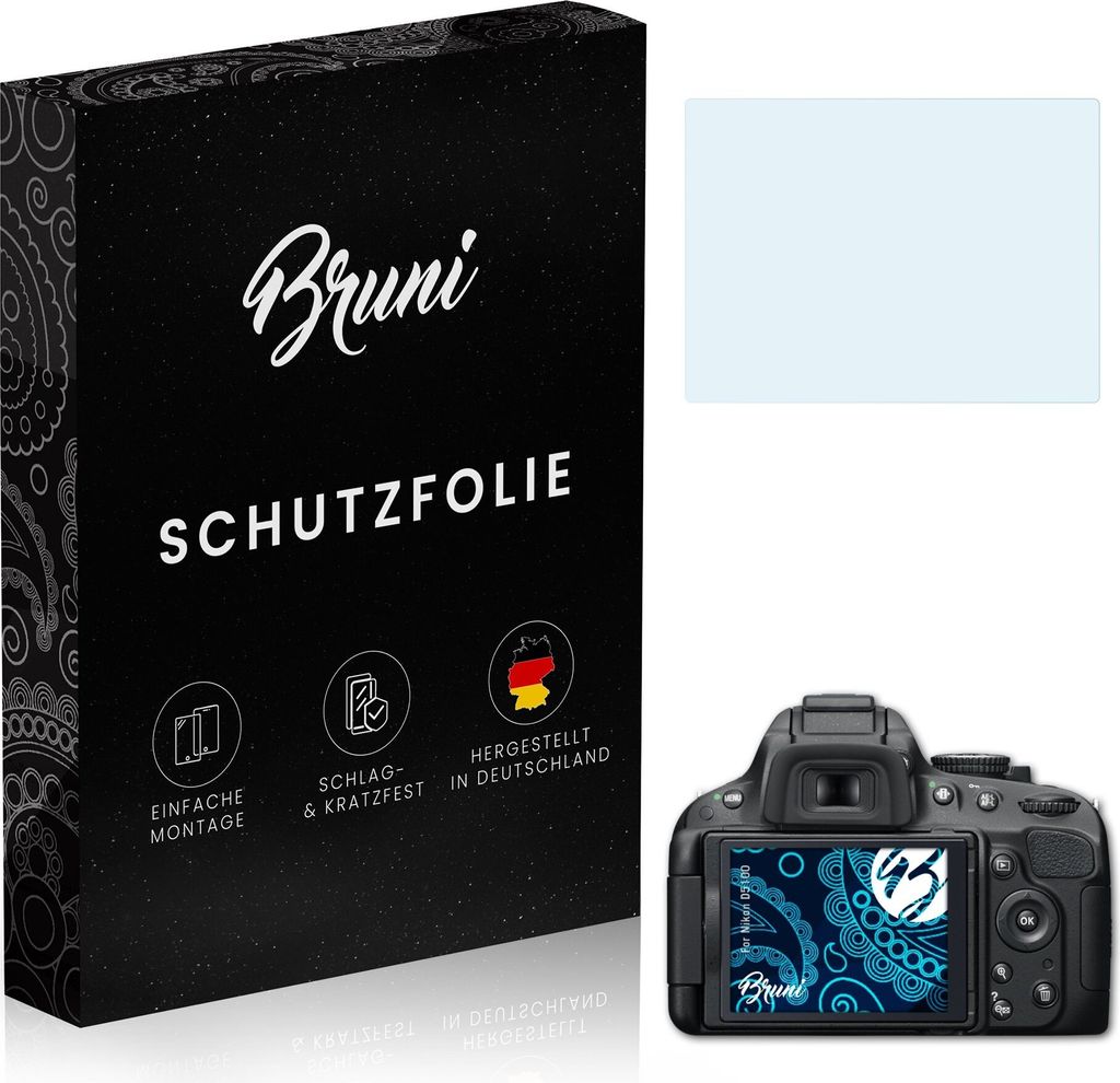 atFoliX 4054274685049, Transparent, Nikon, D5100, Klare Bildschirmschutzfolie, Kratzresistent, Glänzend