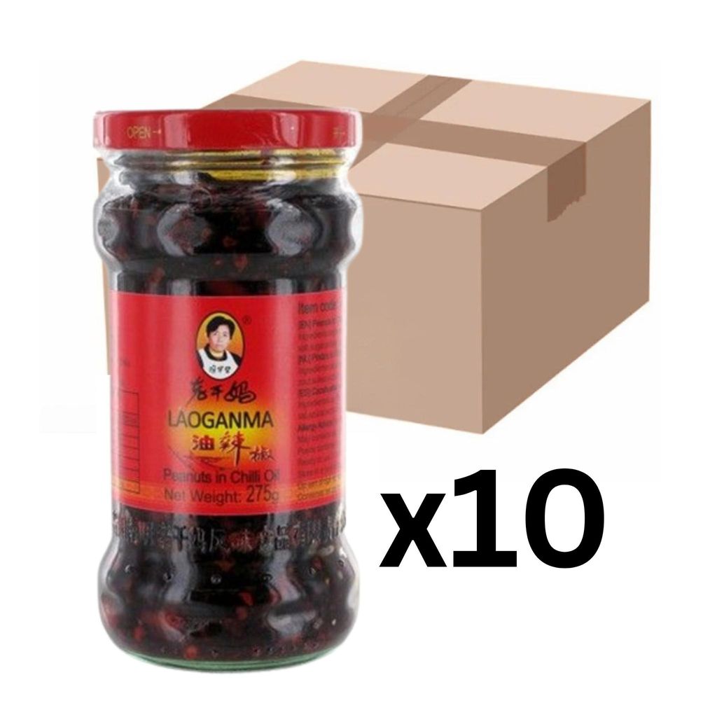 10er-Pack LAO GAN MA Erdnüsse in Chiliöl 275g