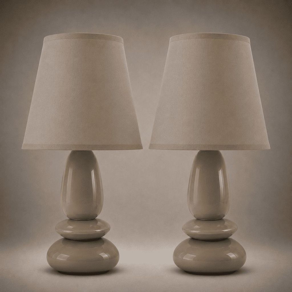 Tischlampe 2er Set Nachttischlampe Tischleuchte Lampe Produktbild 