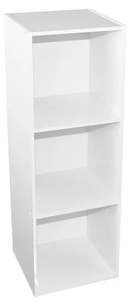 Bibliothèque basse 3 cases pour salon et bureau Alsakaz 103x35x34 cm