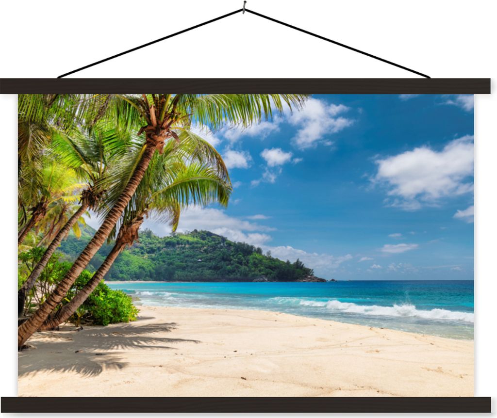 MuchoWow Textilposter Strand - Meer - Insel - Urlaub 150x100 cm mit schwarzem Rahmen - Schlafzimmer