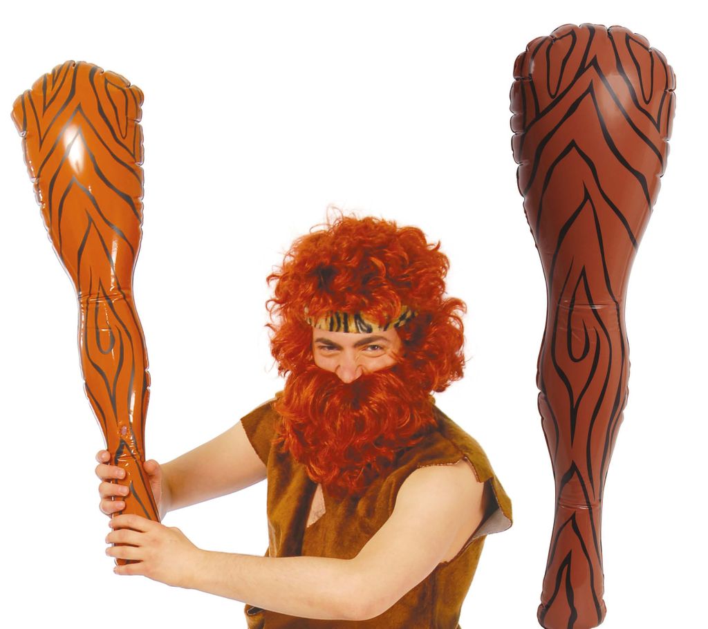 Opblaasbare prehistorische knuppel, 78 cm Productafbeelding 