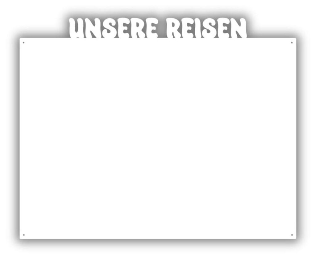 Anwicar Magnettafel Unsere Reisen Weiß 100x80 cm Produktbild 