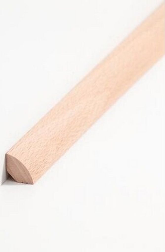 Viertelstableiste Fußleiste 14 x 14 x fallende Längen ca. 2500 mm Buche Massivholz Sockelleiste by PROVISTON 25 Meter | 10 Stück