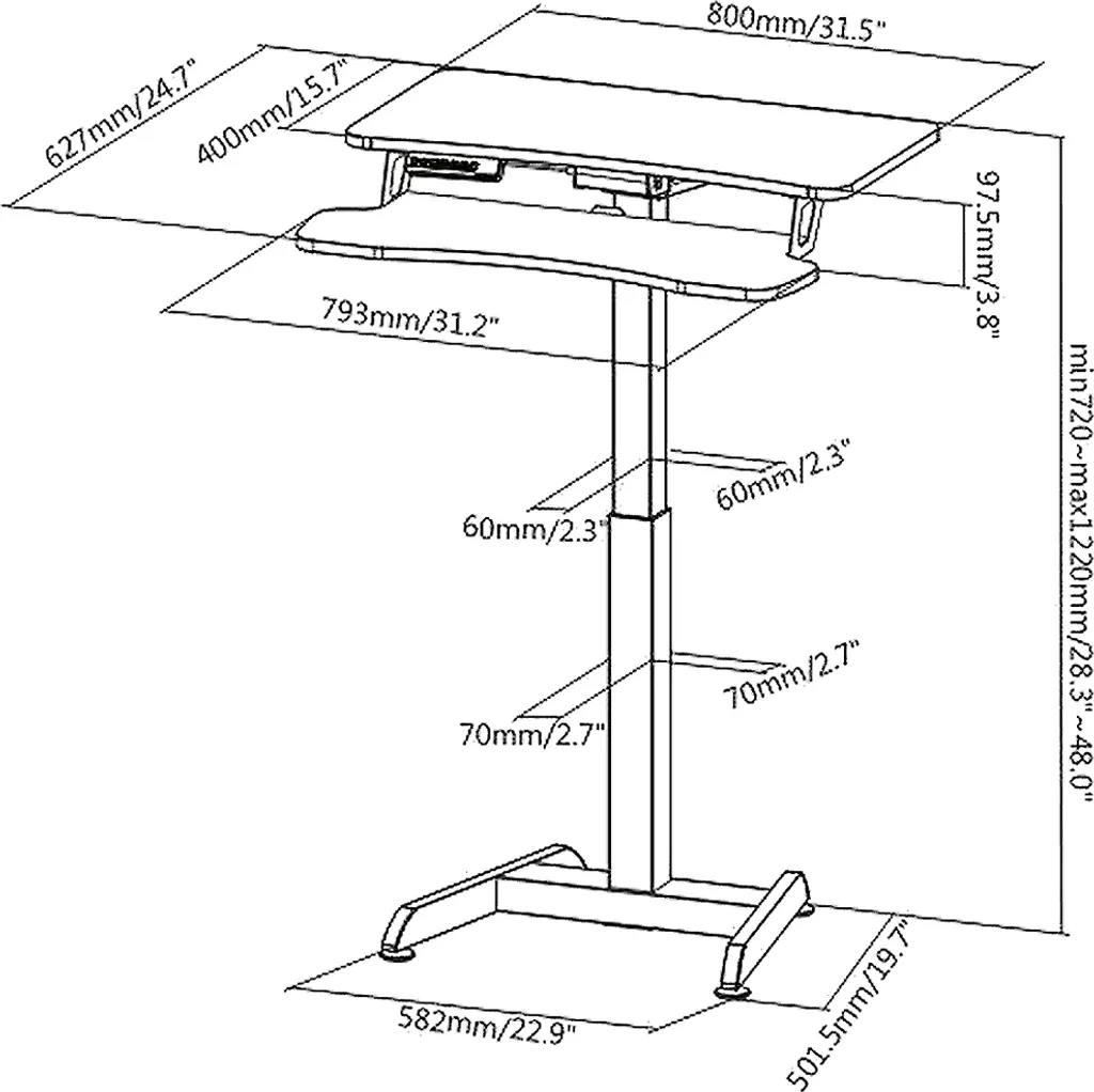 Bureau ergonomique électrique pour télétravail avec rappel de posture actif