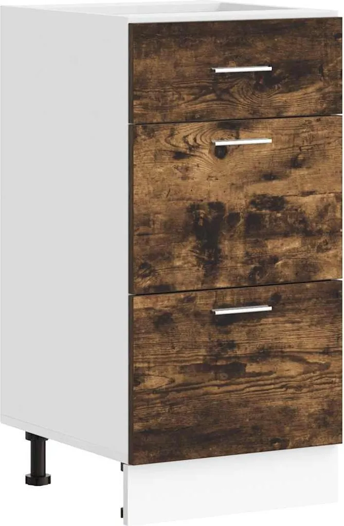 Armadietto Inferiore Lyon 40x46x81,5 cm Rovere Fumé vidaXL Materiale Legno