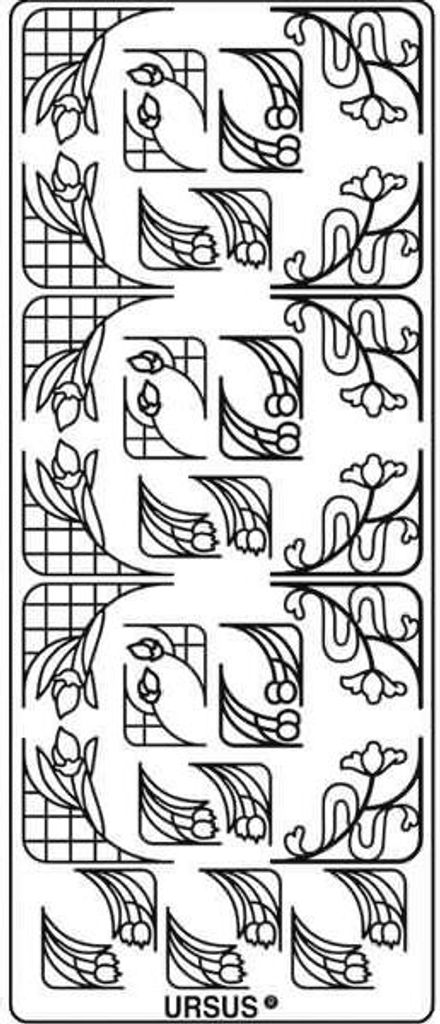 Kreativsticker 10x23cm Motiv 43 VE=5 Stück gold