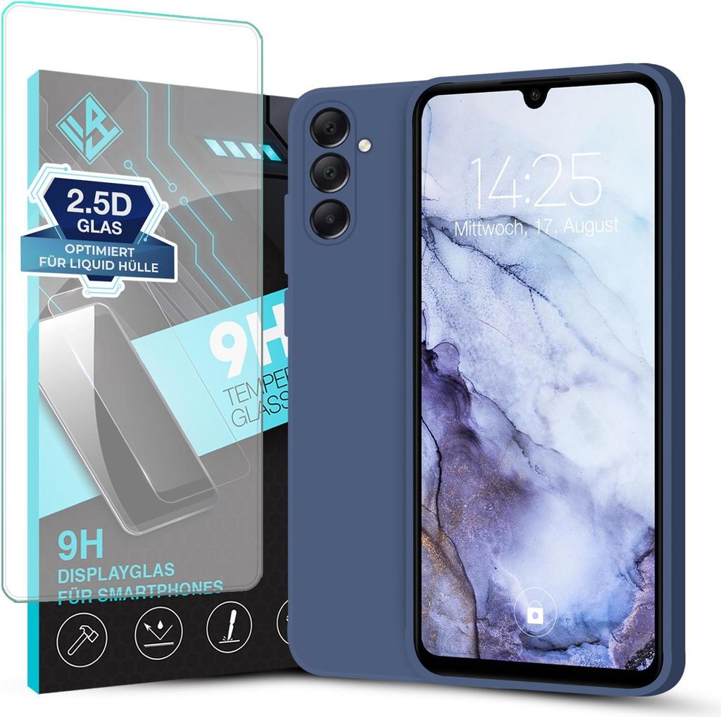 Hülle für Samsung Galaxy A15 / A15 5G mit 9H Displayglas Produktbild 