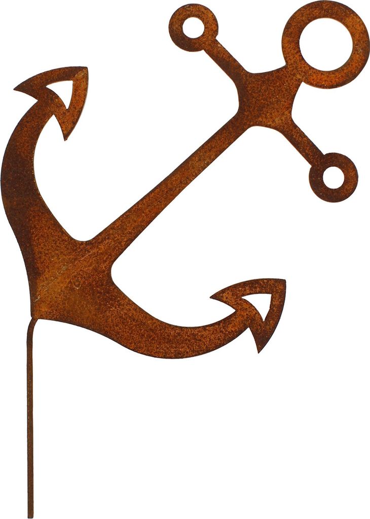 Rost Gartenstecker Anker 53 cm Edelrost Gartendeko maritim Produktbild 