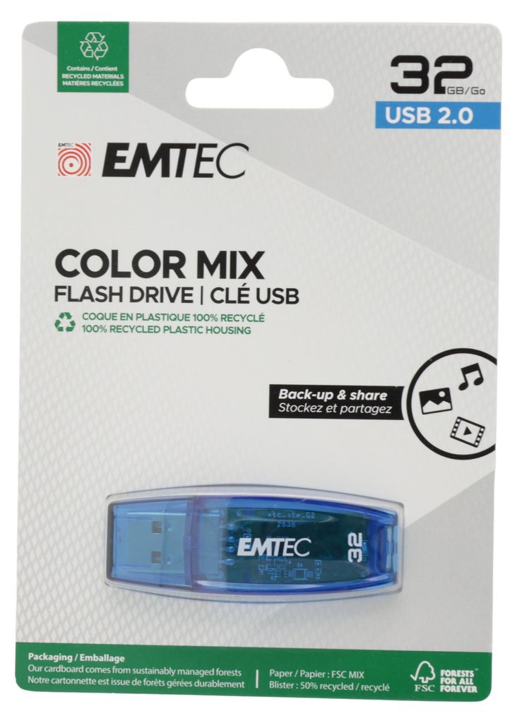 EMTEC C410 Color Mix - USB-Flash-Laufwerk - 32 GB