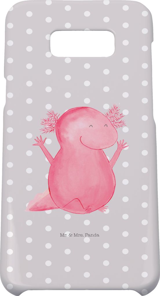 Mr. & Mrs. Panda Samsung Galaxy S8 plus Handyhülle Axolotl Hurra - Grau Pastell - Geschenk, Cover, Hülle, Motivation, Handy Case, Lurch, Fröhlic...