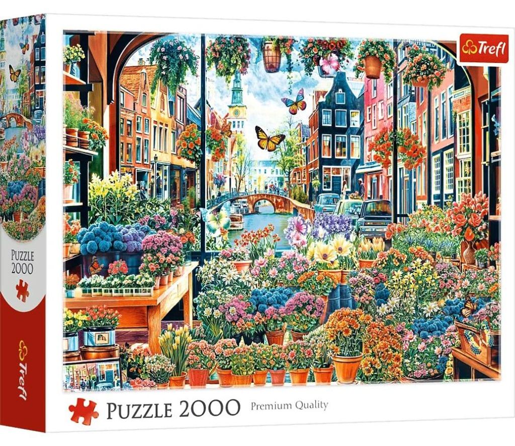 PUZZLE 2000 Kvetinárstvo v Amsterdame 27128 Obrázok produktu 