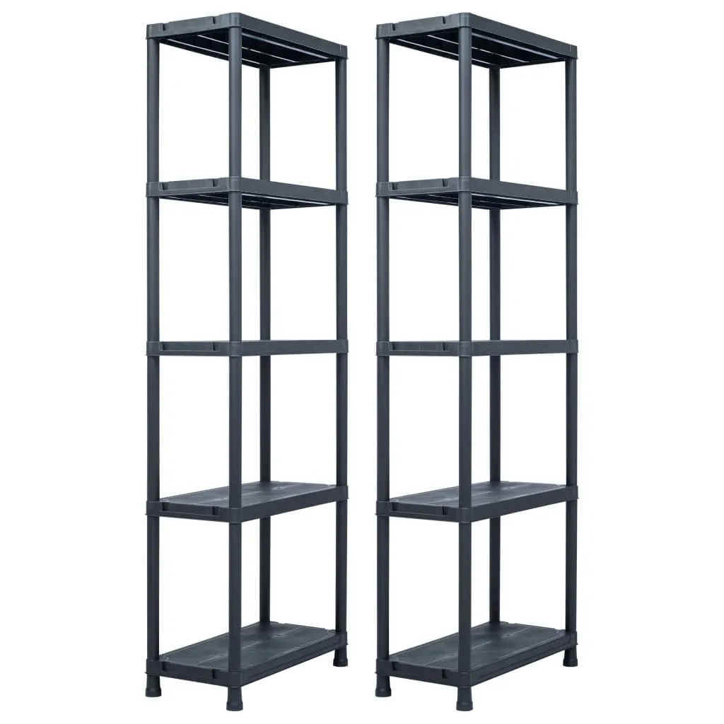 Scaffali In Plastica A 4 Livelli Bianco - 80x42x22 Cm, Resistente E Antiruggine Con 4 Ganci - Per Cucina, Bagno, Dispensa