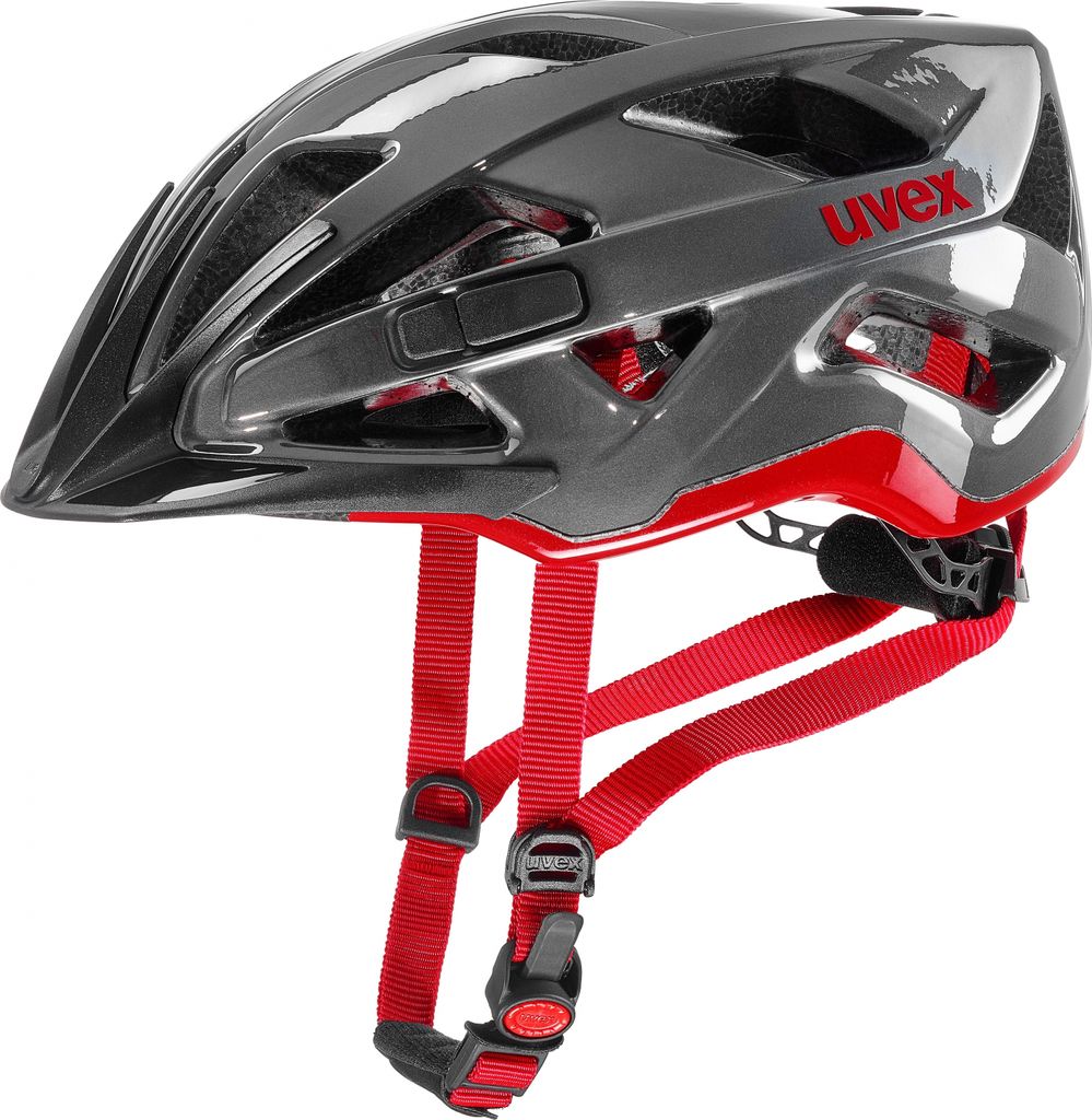 UVEX Bike-Helm active anthracite/red Größe S (52-57 cm)
