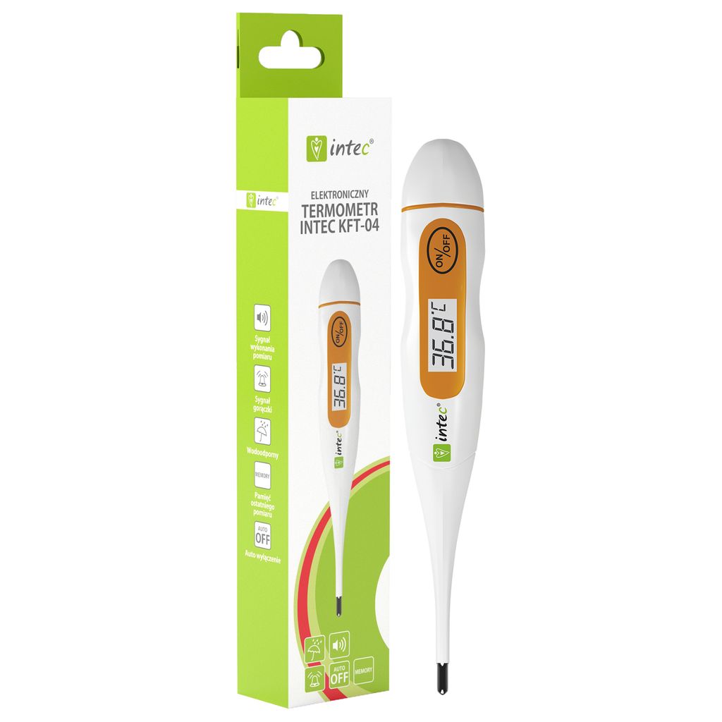 Klinický teplomer Intec KFT-04 Digitálny teplomer Alarm Obrázok produktu 