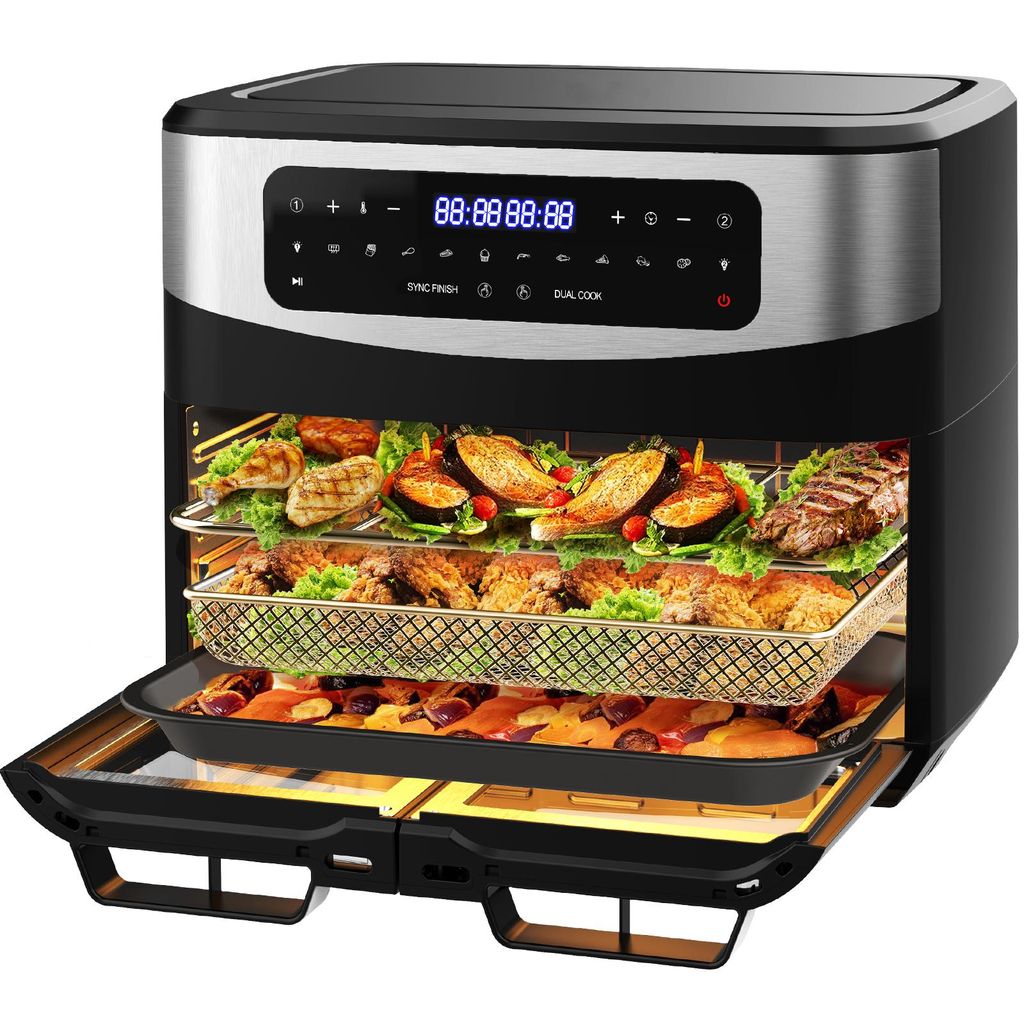 Friteuse à air chaud avec 2 compartiments séparés de 5,5 l Image du produit 