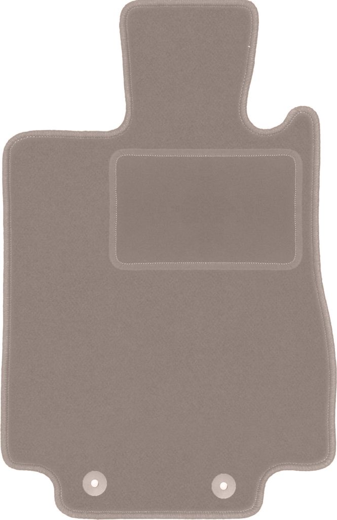 Fahrerfußmatte Velours beige passend für Mercedes S W220 4Matic (1998-2005, lang) – mit Befestigungen – passgenau