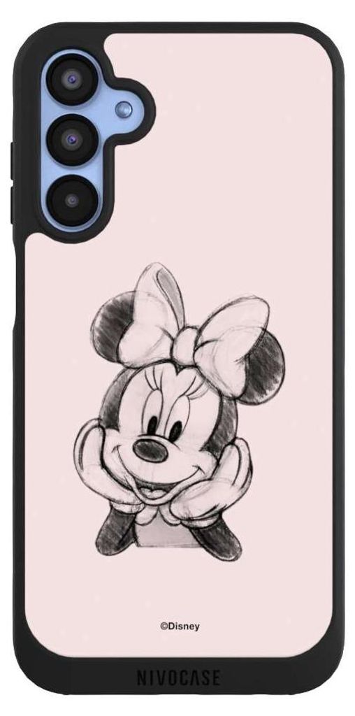 NIVOCASE Handyhülle für Samsung Galaxy A15 5G Hülle NIVOpure Case Schwarz Disney Minnie Mouse Offizielles Lizenzprodukt