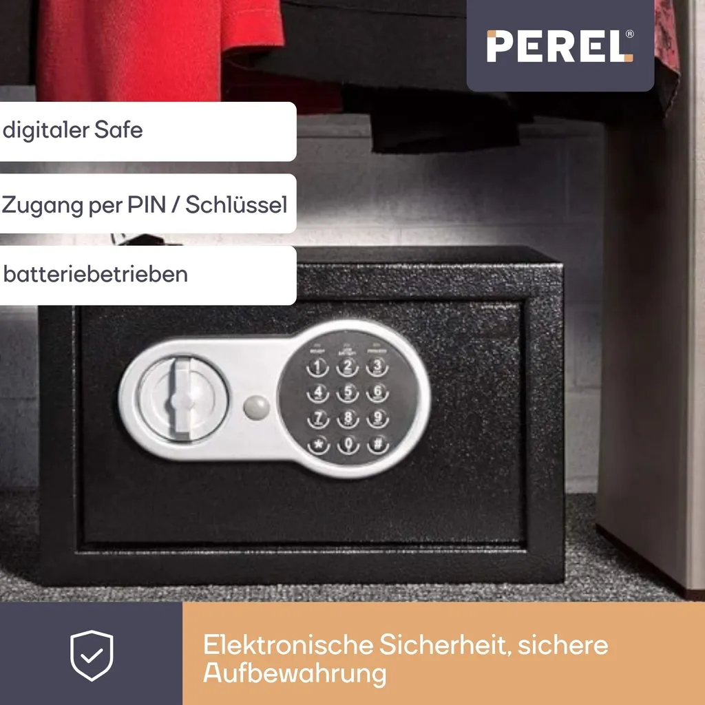 Coffre-fort en acier 27 litres - Code digital et clés de secours inclus