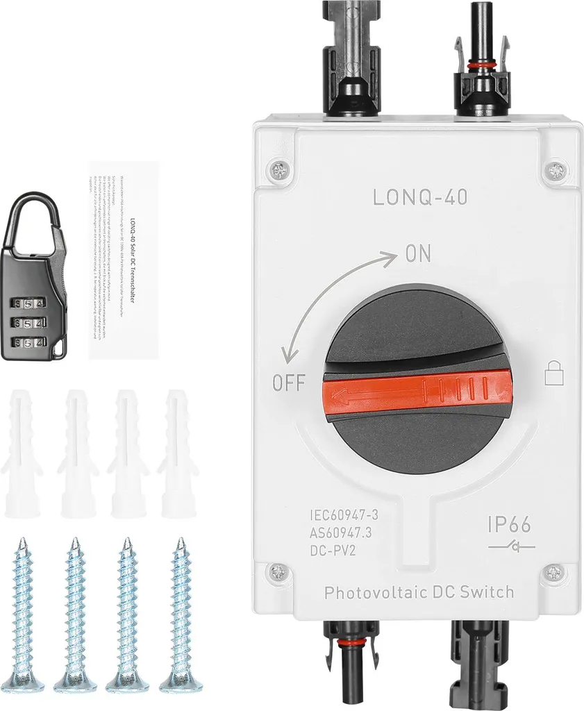 Sectionneur DC 32A pour kit solaire autoconsommation IP66 1200V et MC4